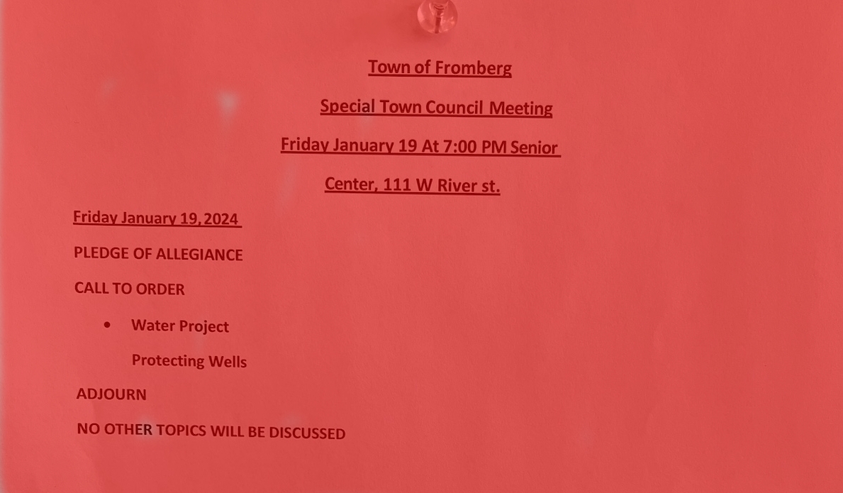 Yet AGAIN ‘Public Comment’ is Not Listed on TOF’s 1.19.2024 Special